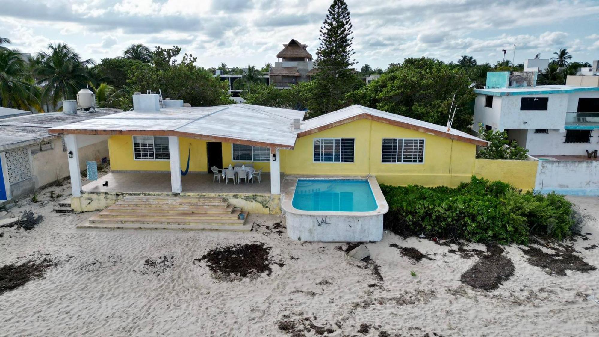 La Casa Amarilla Frente Al Mar Villa Chelem Luaran gambar
